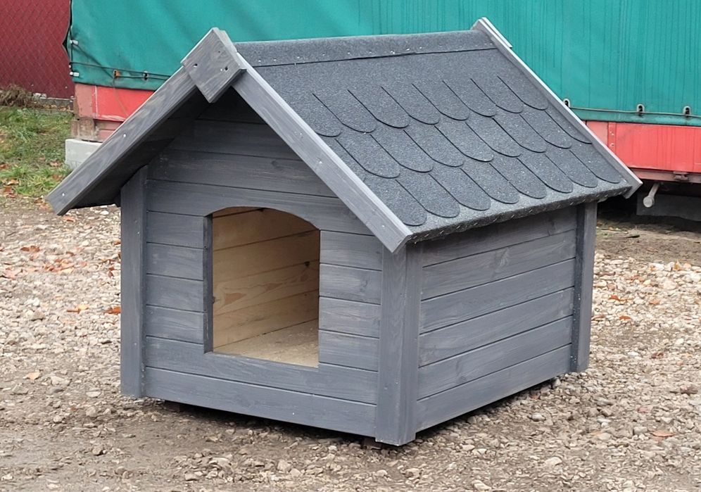 Buda dla psa OCIEPLANA od M do XXL GRAFIT