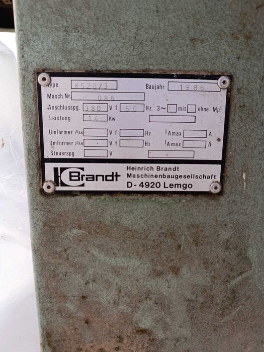 VENDE-SE  orladora para carpintaria -  HOMAG / brandt  _modelo KS 20/3