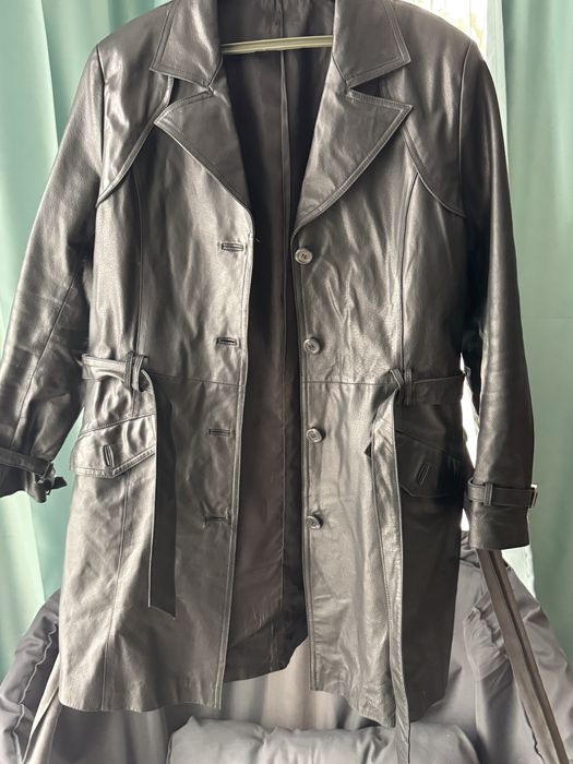 Шкіряний плащ. Натуральна шкіра. Р