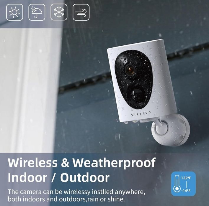 Virtavo Bezprzewodowa kamera bezpieczeństwa zewnętrzna