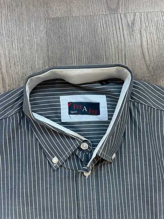Camisa cinzenta às riscas - Fer A Fer - L