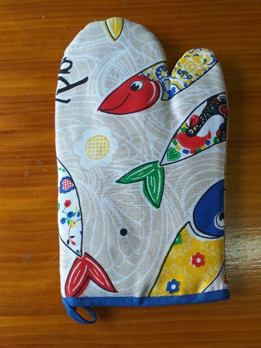 luva cozinha estampada