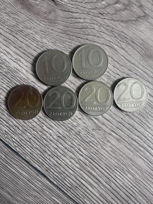 Monety 10 i 20 zlotych 1988-1990