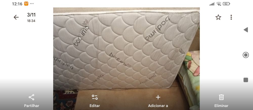 Colchão de solteiro empecavel