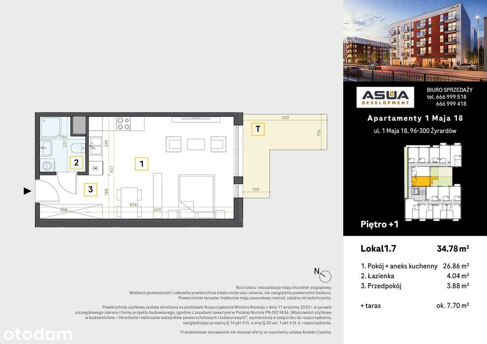 Mieszkanie 34,78 m²