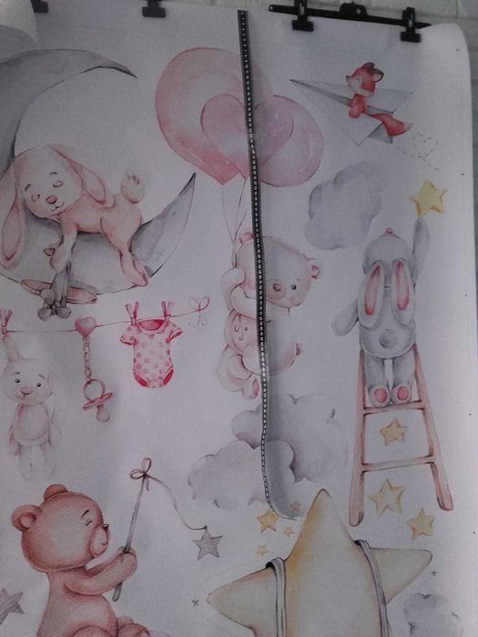 Bardzo duże naklejki na ścianę / meble do pokoju dziecka xxl pastelowe