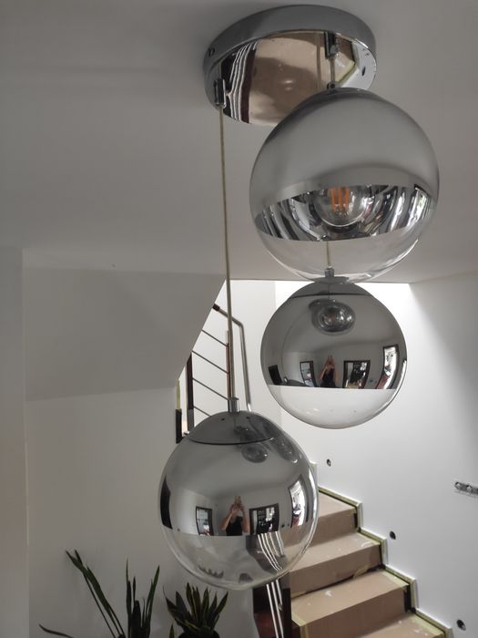 Wisząca LAMPA kula GINO BriTop OPRAWA kaskada ball chrom