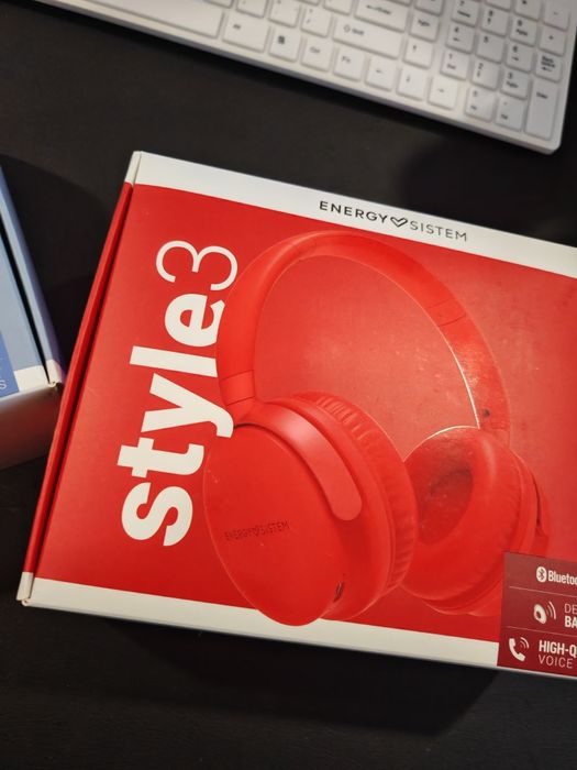 Headphones style 3 energy sistem branco e vermelho
