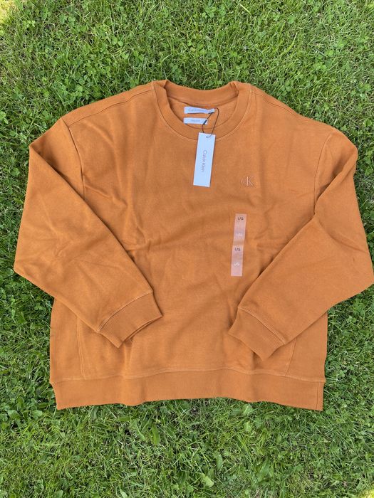 Кофта calvin klein свитшот ( ck Caramel Brown sweatshirt ) c америки L