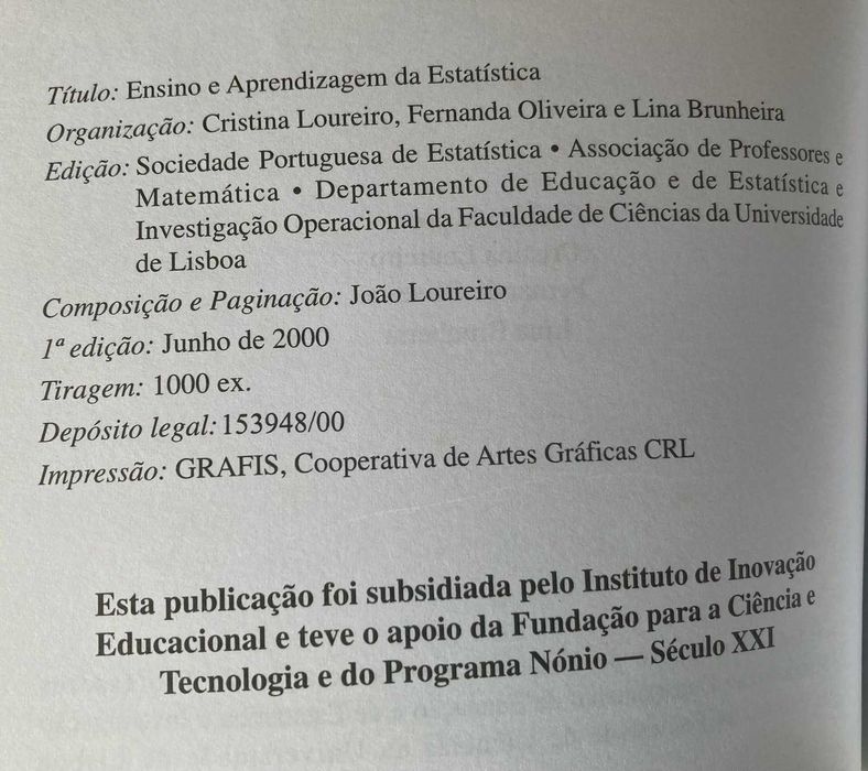 Ensino e Aprendizagem da Estatística