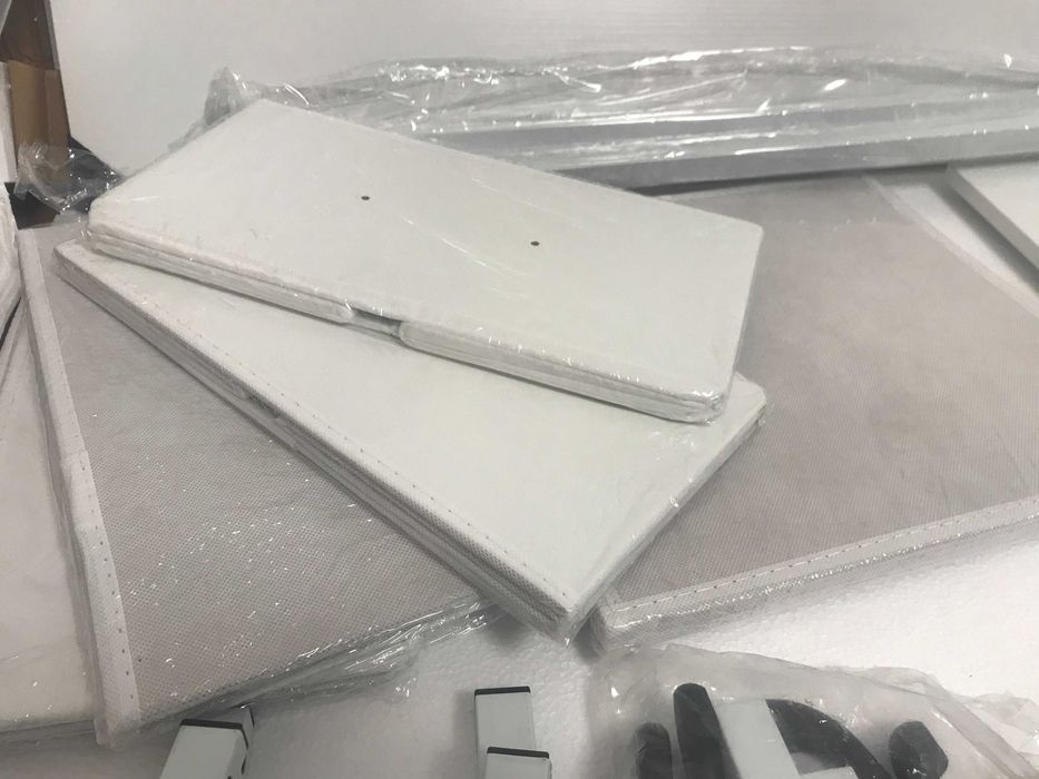 Г-подібний білий письмовий стіл APEX PO-HZAX240712004 з бічною шафою