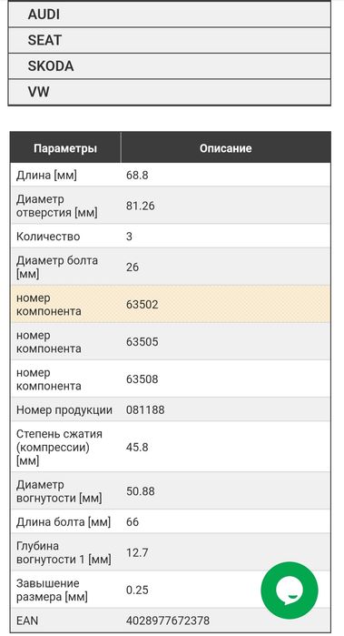 Поршень з кільцями VW KS 40558610 (+0.25)