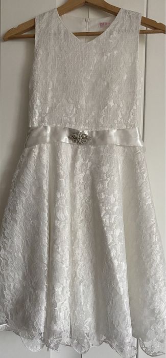 Ecru sukienka dziewczęca