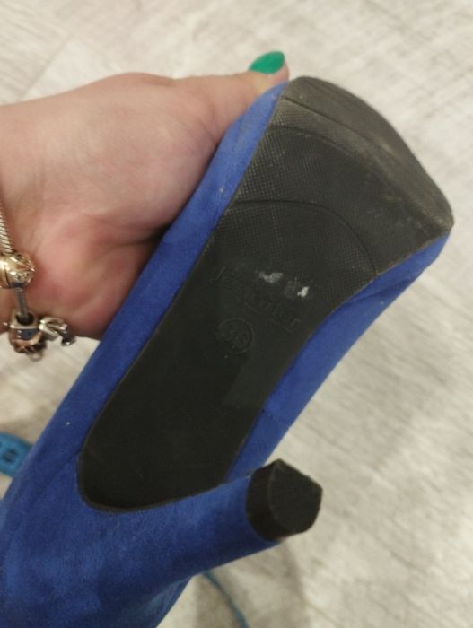 Szpilki chabrowe zamszowe rozmiar 36