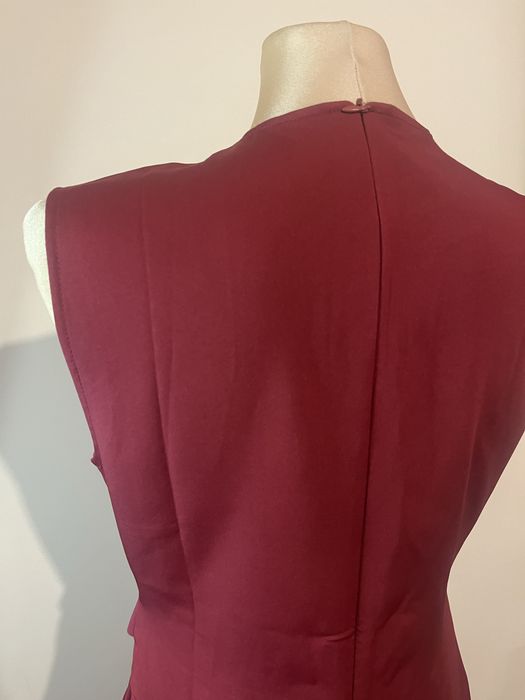 Nowa bordowa sukienka midi ołówkowa