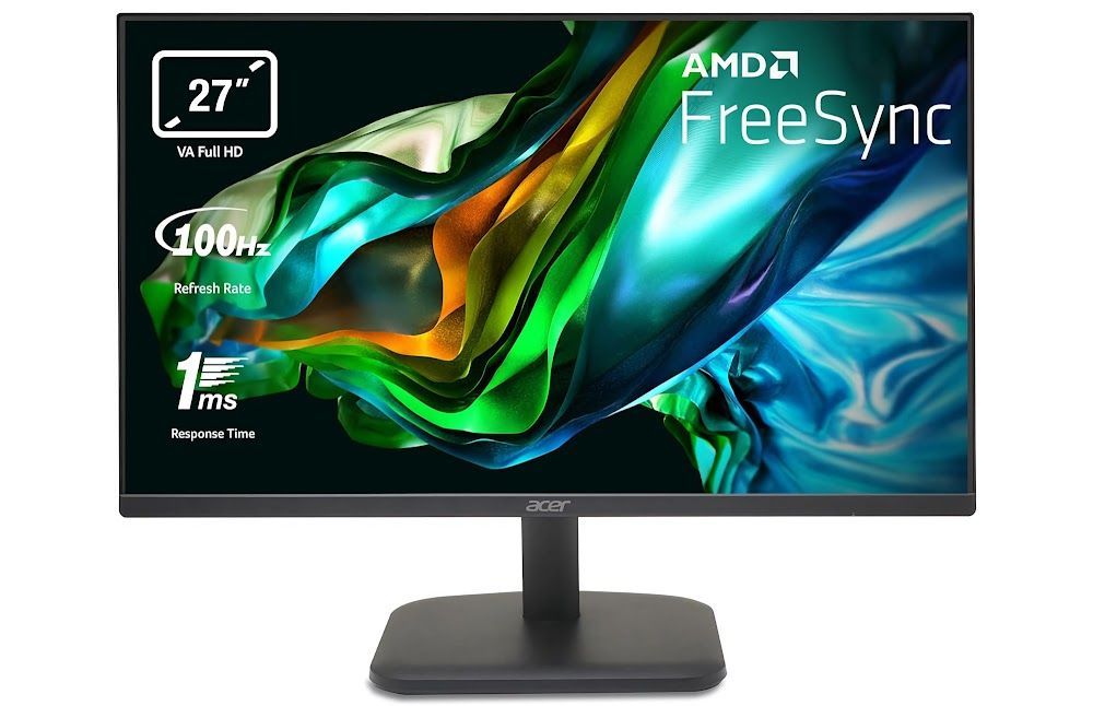 Monitor Acer EK241YH 23.8" - Full HD 1920x1080 px, 16:9, VA, 100Hz, 1ms VRB, FreeSync, BlueLightShield, Flicker-Less (EK241YHbif)