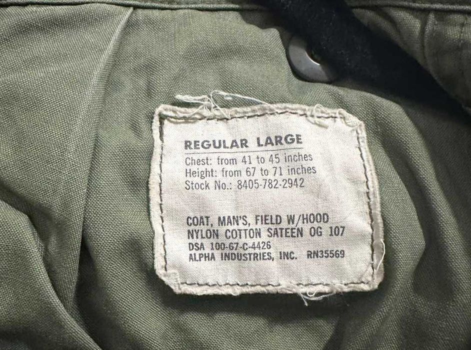 M65 kurtka US Army Large Regular kobtraktowa