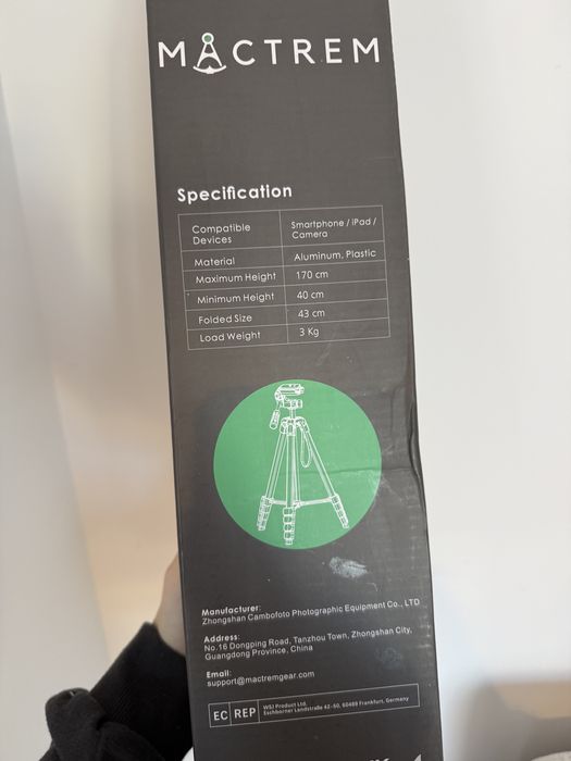 Nowe statyw do telefonu kamery mactrem 3 w1