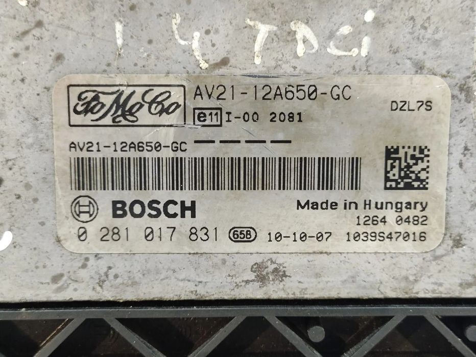 Centralina ECU motor Bosch Ford Fiesta 1.4 TDCI