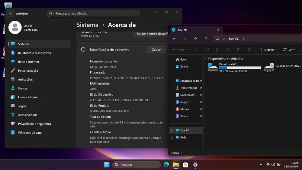 Notebook Acer gpu: Nvidia