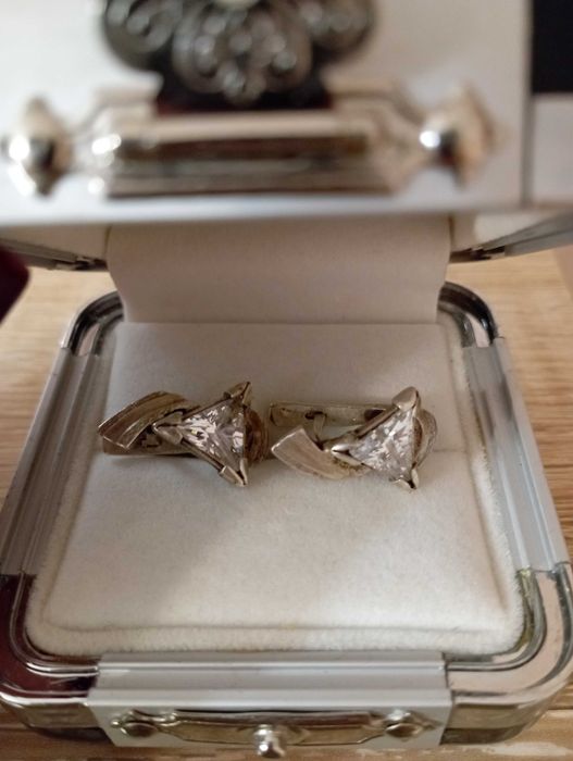 Сережки срібло з камінням