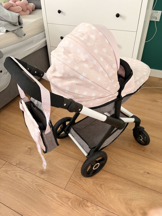 Wózek dla lalek Bayer Design XEO 2w1 – szaro-różowy
