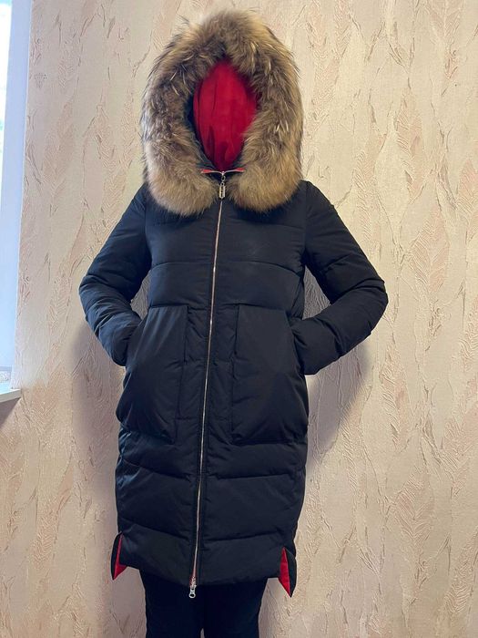 пуховик пальто  женское  зима с мехом 38 р