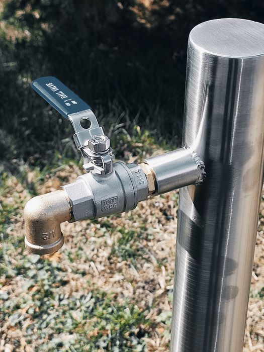 Kran ogrodowy słupek nierdzewny Hydrant Kranik INOX wolnostojący