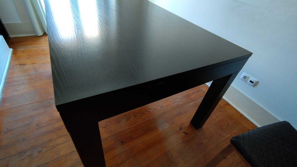 Mesa jantar extensível preta
