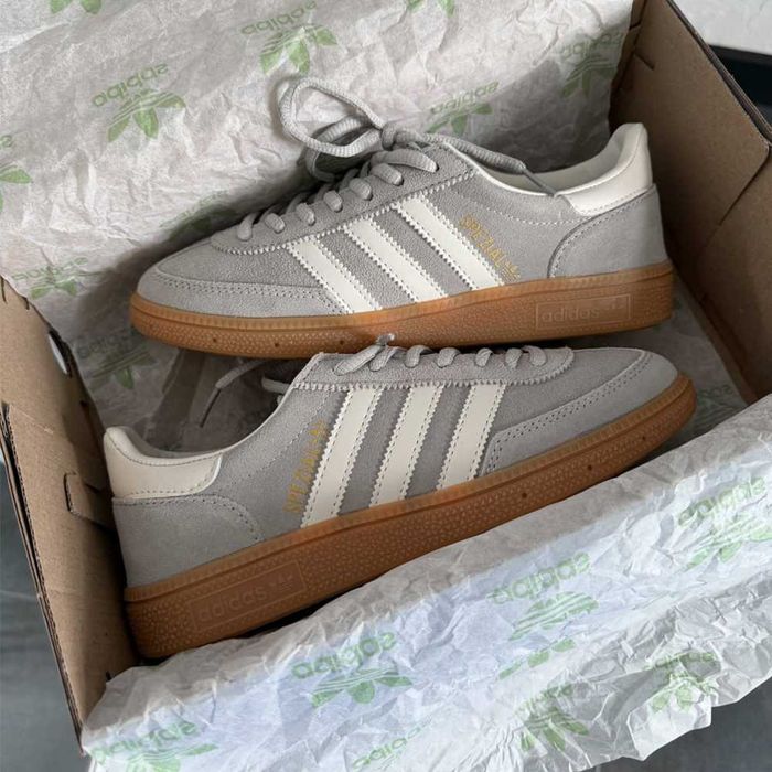 Кеди Adidas Spezial Grey White | кросівки Адідас Спешл сірого кольору замшеві