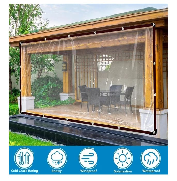 Plandeka przezroczysta 2 x 3 metry - nowa