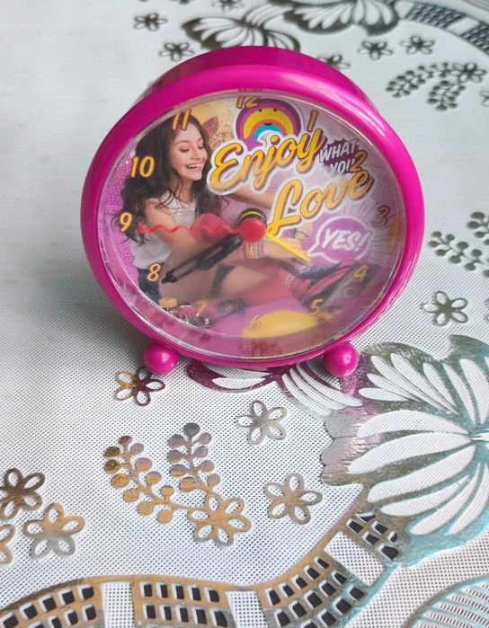 Różowy Zegar Budzik Soy Luna