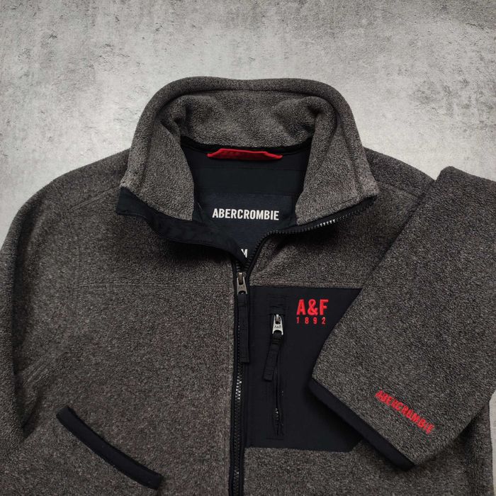 MĘSKA Bluza Thermal PREMIUM Polar Ocieplana Haft Abercrombie Kieszonka