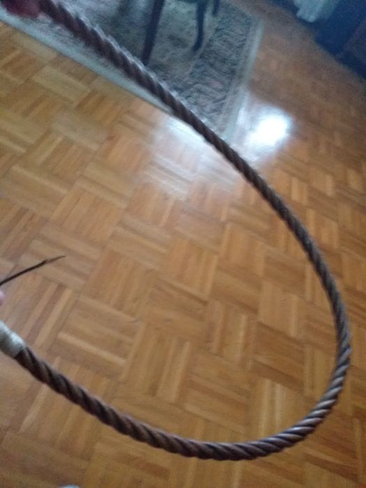 Bat do powozenia 130 cm, wiklina pleciona, antyk