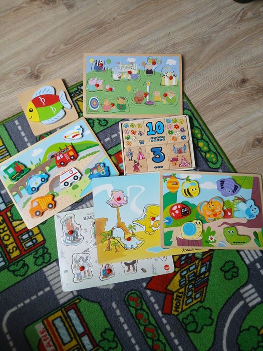 Drewniane zabawki.puzzle