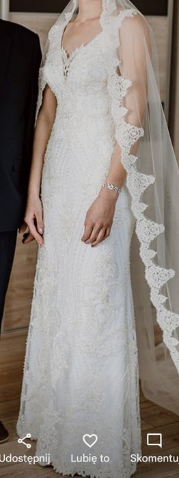 Suknia ślubna 180cm+5