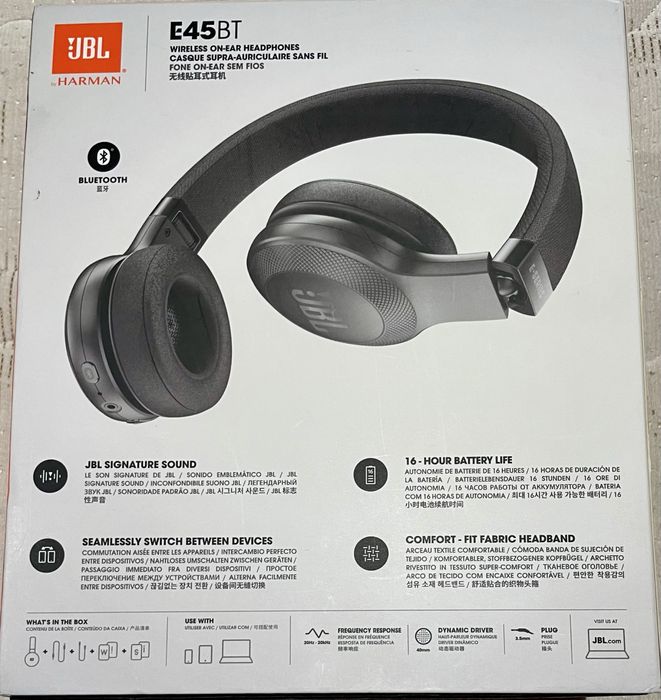 Auscultadores Bluetooth JBL E45 BT - Preto