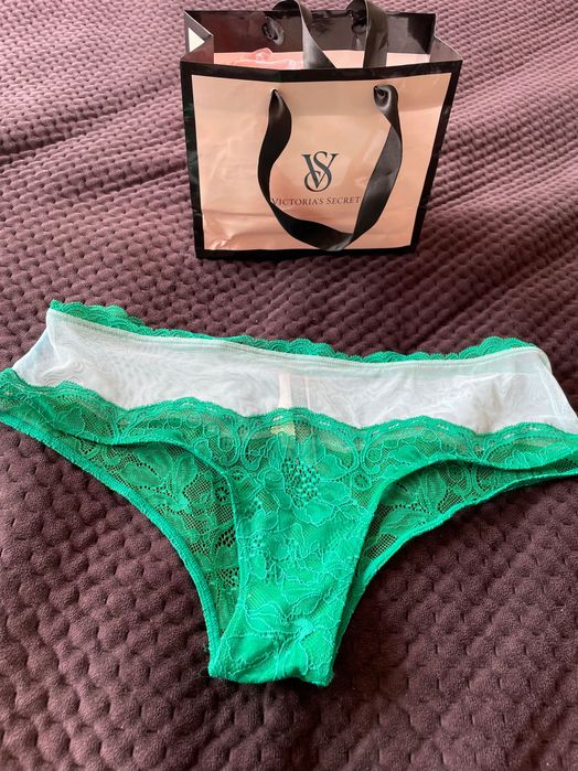 Victorias Secret NOWE Figi typu cheeky rozmiar M zielone