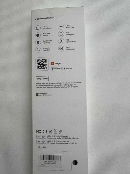 Smartwatch  TOOBUR watch, Alexa incorporado 44 mm ecrã