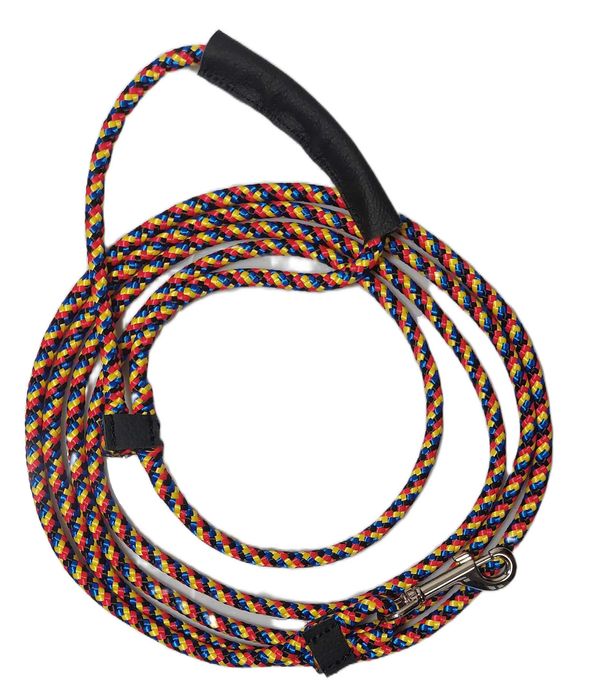 smycz z liny dla małego psa kolorowa 5m
