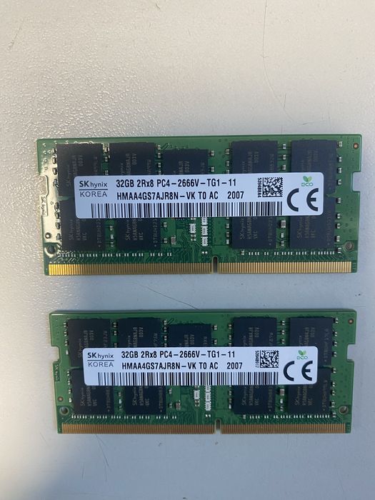 Пам*ять ОЗУ RAM SO-DIMM DDR4 2666 3200 16GB (32)  32ГБ 64 ноутбучна