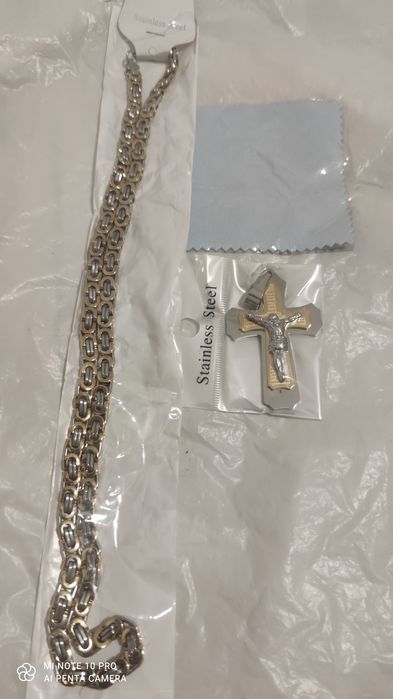 Łancuszek meski+krzyzyk