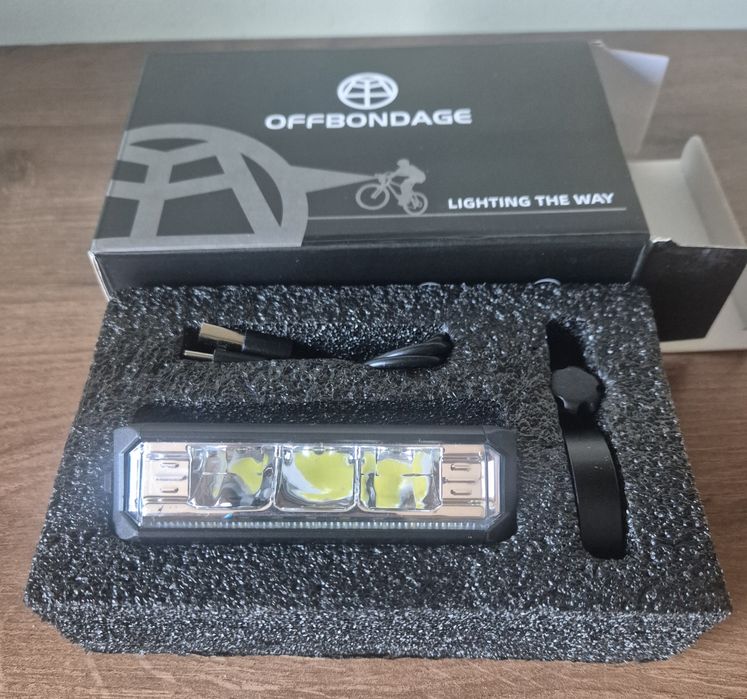 NOWA Lampka rowerowa OFFBONDAGE 900 lm | Aluminium | USB-C