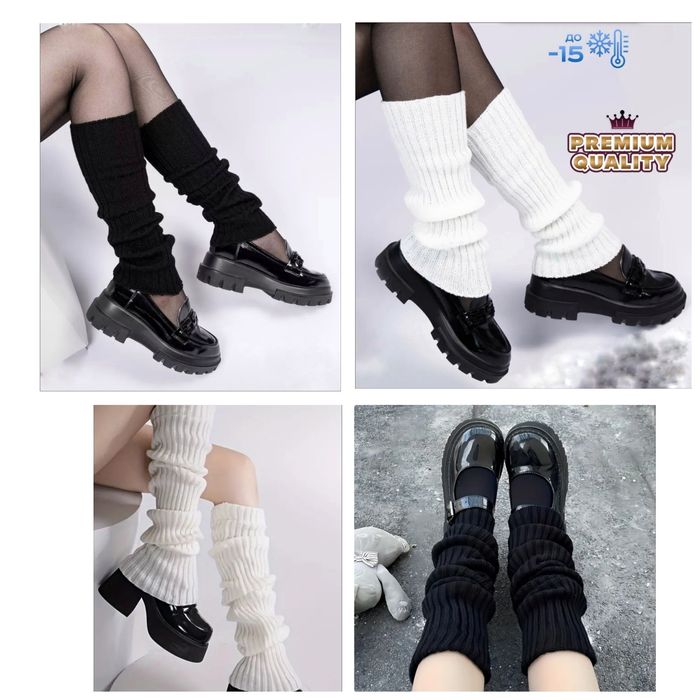 Гетри для дівчаток, високі шкарпетки,білі гетри,чорні гетри