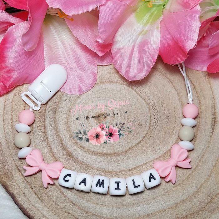 Prende-Chuchas / Prendedor de Chupeta - Silicone - Personalizado