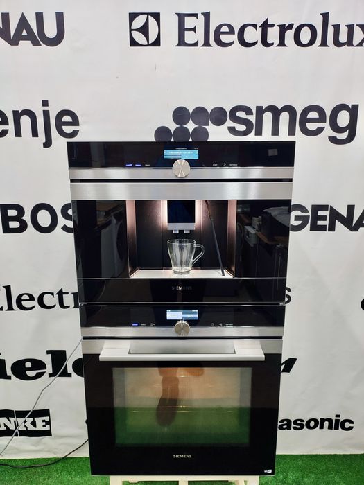Духова шафа з мікрохвильовою та вбудована кавоварка Siemens iQ700 A+++