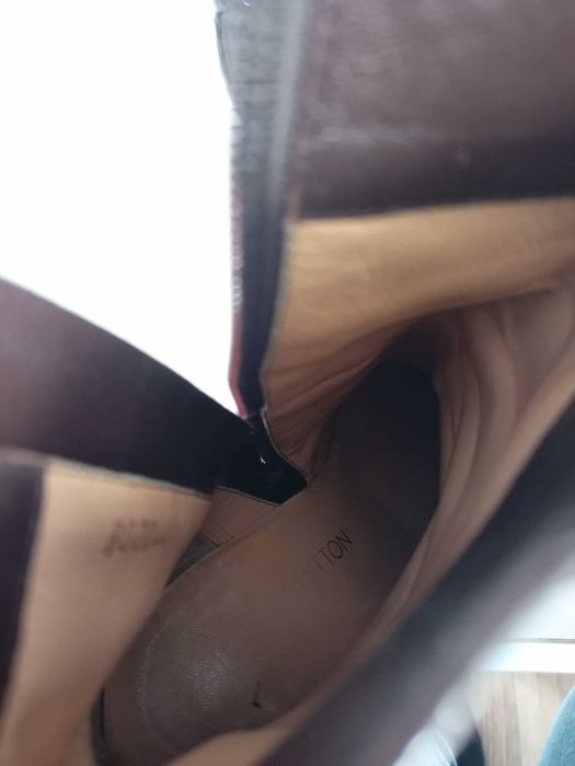 Buty botki lakierowane szpilki louis Vuitton