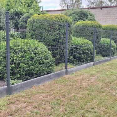 Ogrodzenie panelowe 153cm fi 4mm + płyta betonowa montaż KOMPLET