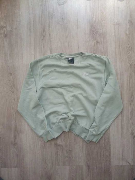 mietowo Zielone hoodie bez kaptura nike basic crewneck vintage unisex