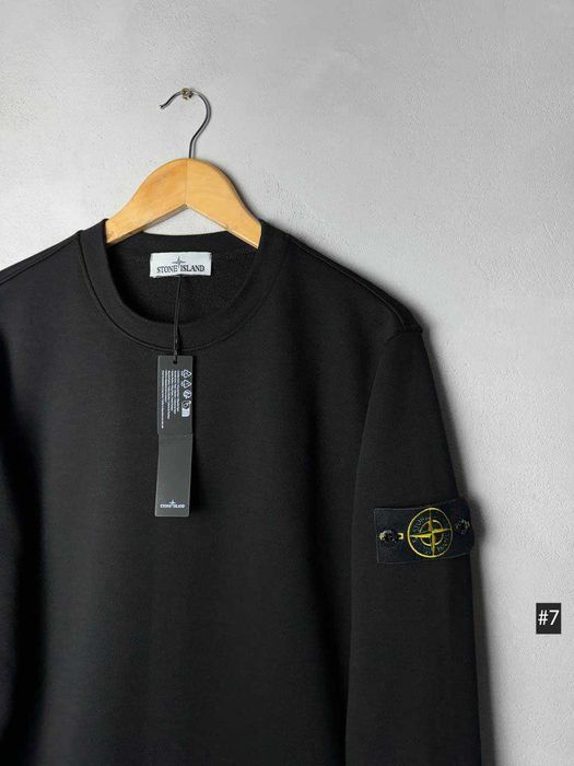 Новая толстовка Стон Айленд — Черный Свитшот Stone Island — Cotton 100%